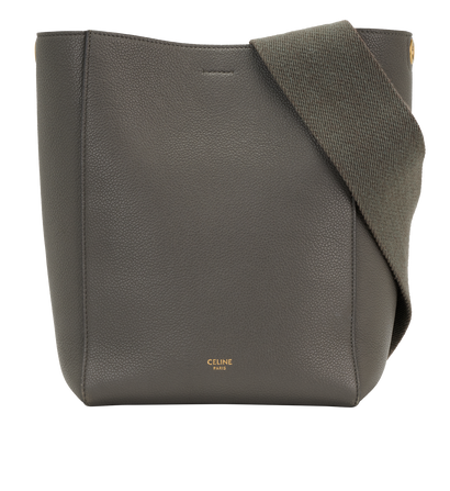 Small Sangle Bucket Bag, &pound;695, Handbags, Grey, Leather, Front view